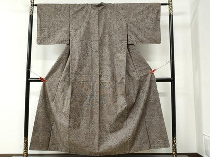 平和屋着物●本場大島紬　9マルキ　樹林京風景文　正絹　逸品　未使用　CAAZ3308yc