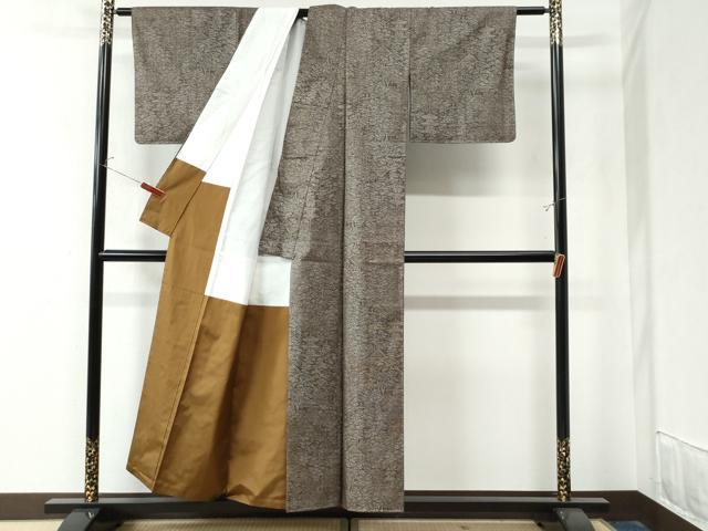 平和屋着物●本場大島紬　9マルキ　樹林京風景文　正絹　逸品　未使用　CAAZ3308yc