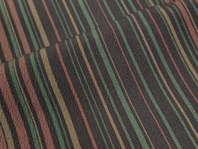 平和屋着物●上質な小紋　縞　正絹　逸品　CAAZ3333yc