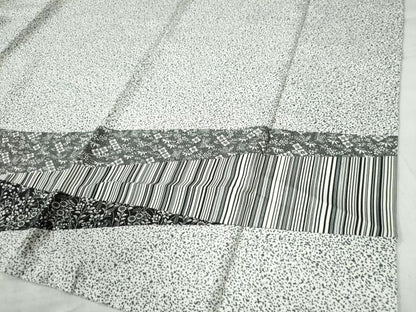 平和屋着物●訪問着 縞 葡萄花唐草文 たたき染め 正絹 逸品 CAAZ3341yc