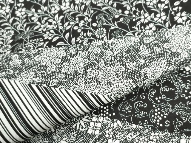 平和屋着物●訪問着 縞 葡萄花唐草文 たたき染め 正絹 逸品 CAAZ3341yc