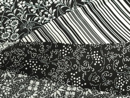 平和屋着物●訪問着 縞 葡萄花唐草文 たたき染め 正絹 逸品 CAAZ3341yc