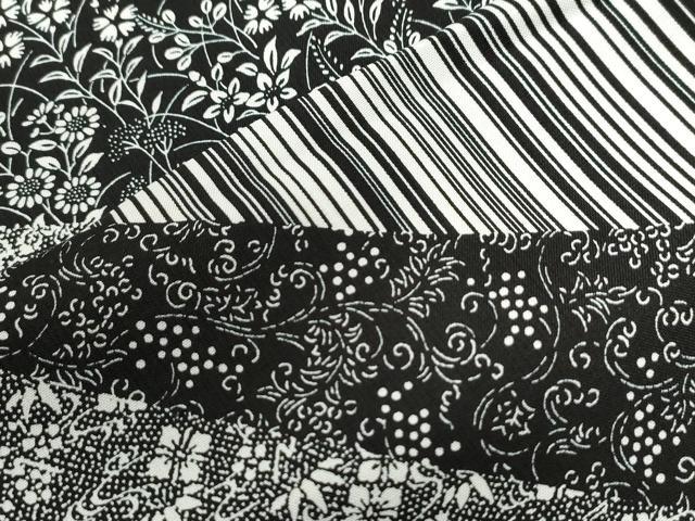 平和屋着物●訪問着 縞 葡萄花唐草文 たたき染め 正絹 逸品 CAAZ3341yc