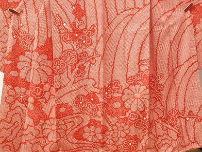 平和屋着物●豪華振袖 総絞り 草花文 正絹 逸品 未使用 CAAZ3415yc