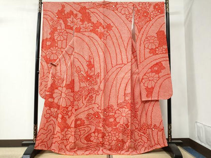平和屋着物●豪華振袖 総絞り 草花文 正絹 逸品 未使用 CAAZ3415yc