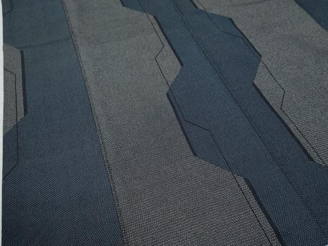 平和屋着物●本塩沢　110亀甲　変わり縞　正絹　逸品　CAAZ3418yc