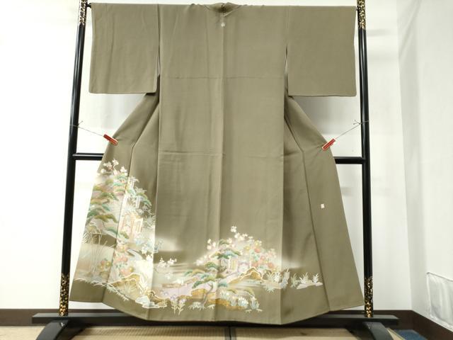平和屋着物●豪華色留袖 作家物 駒刺繍 御所車浜松花文 暈し染め 金彩 正絹 逸品 CAAZ3434yc