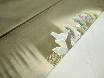 平和屋着物●豪華色留袖 作家物 駒刺繍 御所車浜松花文 暈し染め 金彩 正絹 逸品 CAAZ3434yc