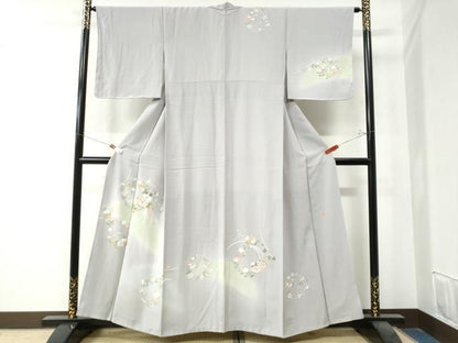 平和屋着物●訪問着 友禅 作家物 草花丸文 暈し染め 正絹 逸品 未使用 CAAZ3451yc