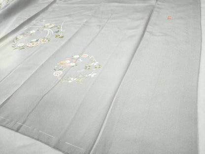 平和屋着物●訪問着 友禅 作家物 草花丸文 暈し染め 正絹 逸品 未使用 CAAZ3451yc