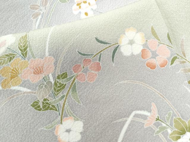 平和屋着物●訪問着 友禅 作家物 草花丸文 暈し染め 正絹 逸品 未使用 CAAZ3451yc