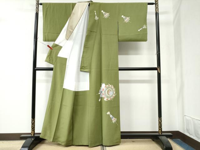 平和屋着物●訪問着　友禅　作家物　童子　火消し　正絹　逸品　CAAZ3454yc