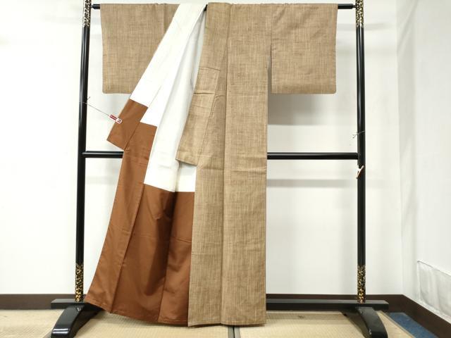 平和屋着物●上質な紬 霞文 正絹 逸品 CAAZ3459yc