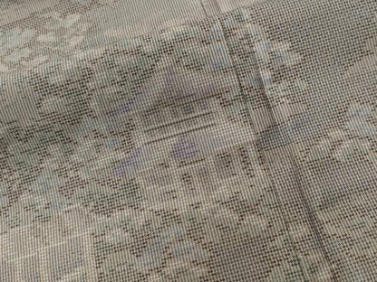 平和屋着物●本場大島紬 7マルキ 風景文 大山謹製 証紙付き 正絹 逸品 CAAZ3463yc