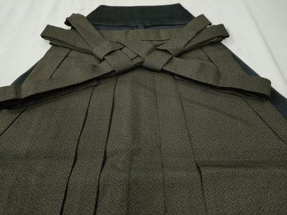 平和屋着物●男性 馬乗り袴 お召地 吉祥文 正絹 逸品 CAAZ3469yc