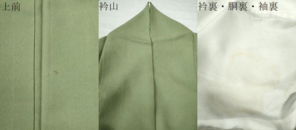 平和屋着物●上質な色無地 紗綾形地紋 柳茶色 正絹 逸品 CAAZ3479yc