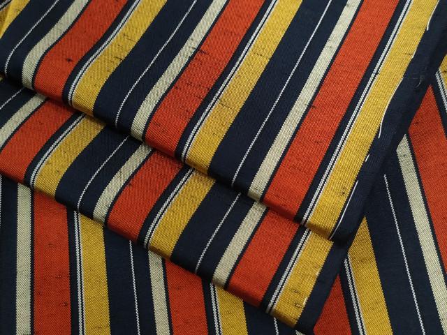 平和屋着物●上質な紬　縞　正絹　逸品　未使用　CAAZ3484yc