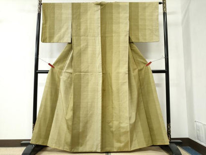 平和屋着物●上質な紬　縞　正絹　逸品　CAAZ3499yc