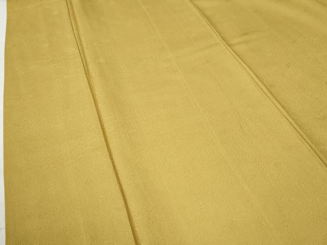 平和屋着物●上質な色無地　花松地紋　黄朽葉色　正絹　逸品　CAAZ3519yc
