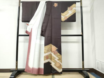平和屋着物●中国三大刺繍 スワトウ刺繍 総刺繍 訪問着 絞り 鳳凰草花文 金彩 正絹 逸品 CAAZ3533yc