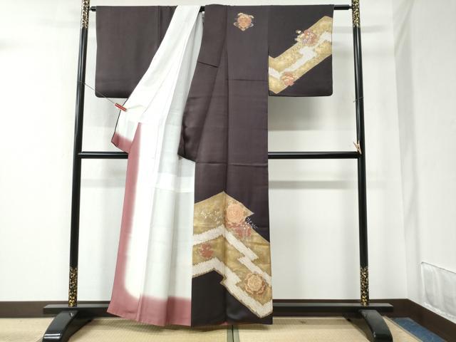 平和屋着物●中国三大刺繍 スワトウ刺繍 総刺繍 訪問着 絞り 鳳凰草花文 金彩 正絹 逸品 CAAZ3533yc