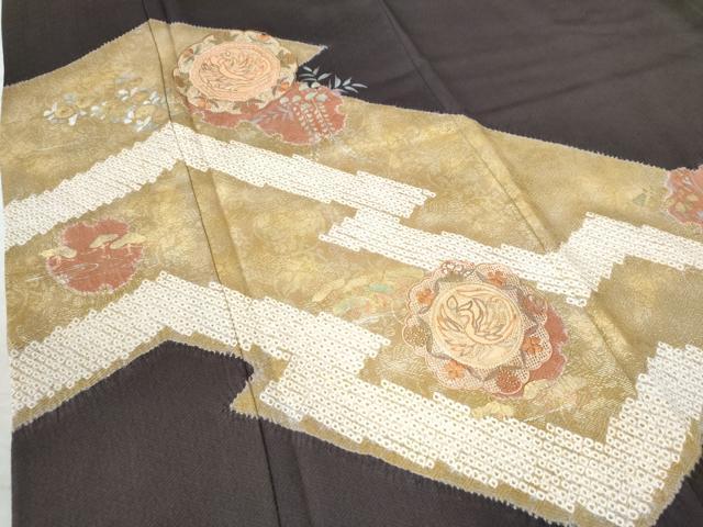 平和屋着物●中国三大刺繍 スワトウ刺繍 総刺繍 訪問着 絞り 鳳凰草花文 金彩 正絹 逸品 CAAZ3533yc