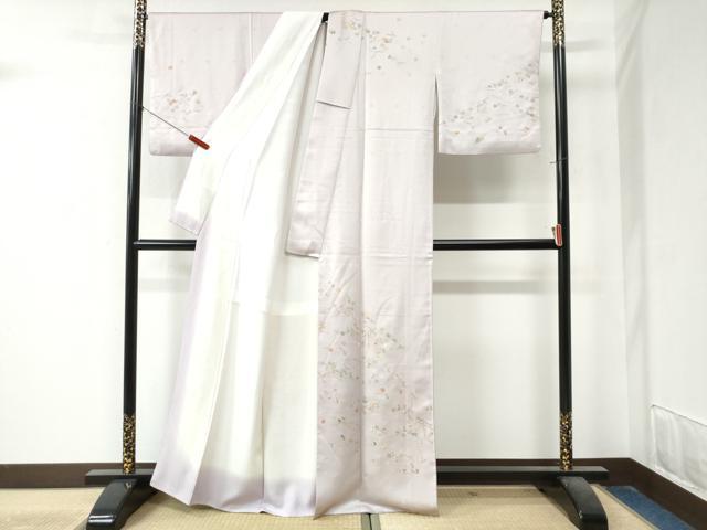 平和屋着物●訪問着　総刺繍　吹き寄せ文　金糸　伊勢丹扱い　正絹　逸品　AABF8743ph 平和屋着物○訪問着 総刺繍 吹き寄せ橘花文 金糸 正絹 逸品 CAAZ3574yc