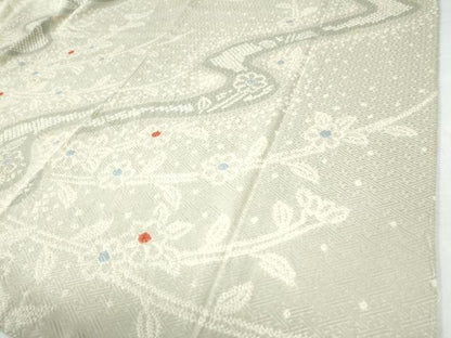 平和屋着物●上質な小紋　絞り　草花文　正絹　逸品　CAAZ3576yc