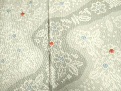 平和屋着物●上質な小紋　絞り　草花文　正絹　逸品　CAAZ3576yc