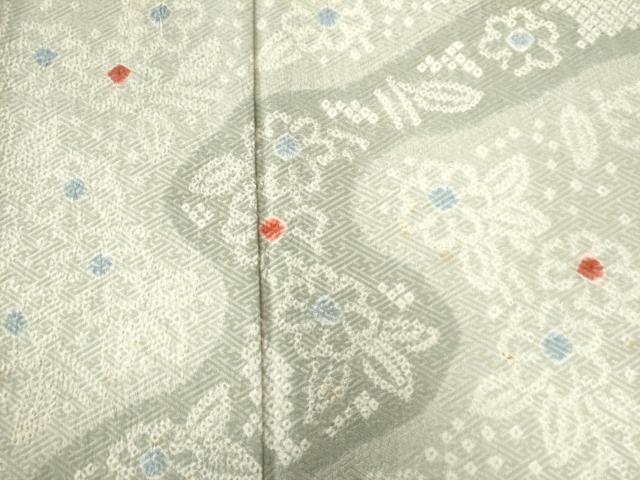 平和屋着物●上質な小紋　絞り　草花文　正絹　逸品　CAAZ3576yc