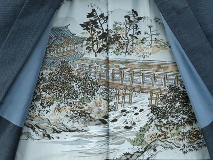 平和屋着物●男性　本場大島紬　アンサンブル　100亀甲　総詰め　正絹　逸品　CAAZ3581yc
