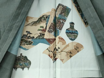 平和屋着物●男性 本場大島紬 アンサンブル 80亀甲 総詰め 正絹 逸品 未使用 CAAZ3582yc
