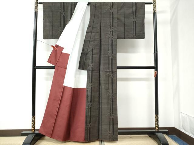 平和屋着物●本場大島紬 笹竹文 正絹 逸品 CAAZ3596yc