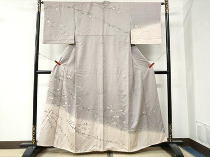 平和屋着物●訪問着　枝花文　暈し染め　正絹　逸品　CAAZ3601yc