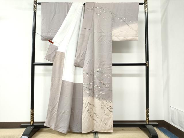平和屋着物●訪問着　枝花文　暈し染め　正絹　逸品　CAAZ3601yc