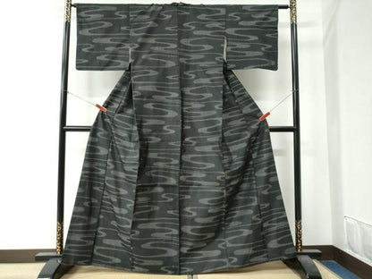 平和屋着物●本場大島紬　霞文　正絹　逸品　CAAZ3602yc