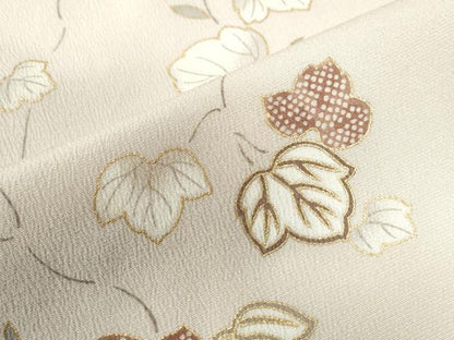 平和屋着物●上質な小紋　蔦の葉花文　金彩　正絹　逸品　未使用　CAAZ3607yc