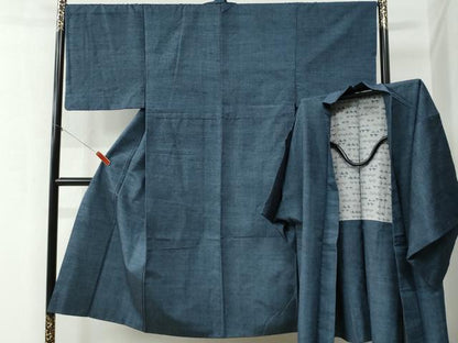 平和屋着物●男性 紬 アンサンブル 霞文 正絹 逸品 CAAZ3623yc
