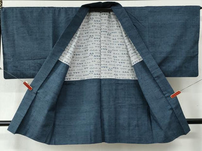 平和屋着物●男性 紬 アンサンブル 霞文 正絹 逸品 CAAZ3623yc