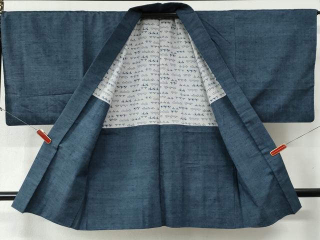 平和屋着物●男性 紬 アンサンブル 霞文 正絹 逸品 CAAZ3623yc