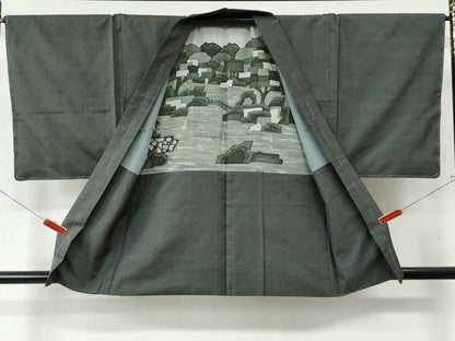 平和屋着物●男性　本場大島紬　アンサンブル　80亀甲　総詰め　正絹　逸品　未使用　CAAZ3624yc