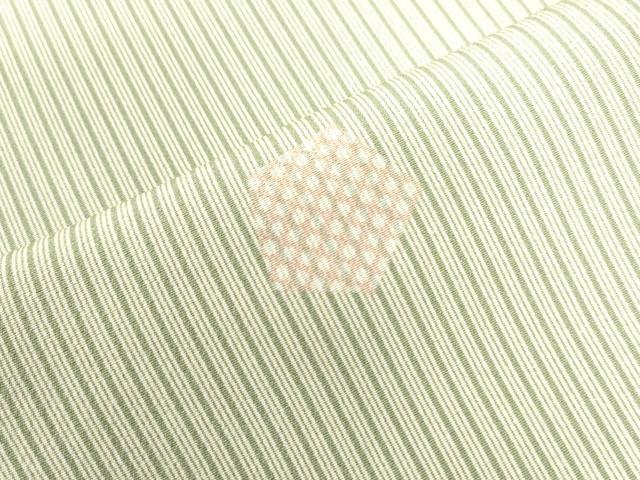 平和屋着物○上質な小紋 刺繍 縞 吉祥文 正絹 逸品 CAAZ3638yc