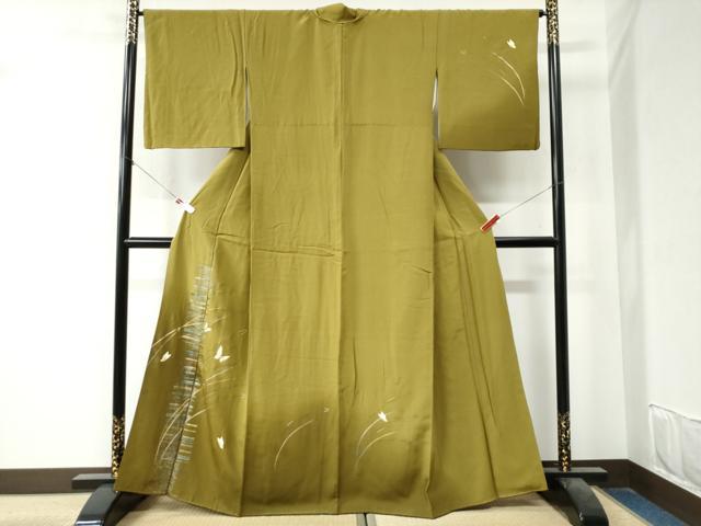 平和屋着物●訪問着 花蝶文 暈し染め 金銀彩 正絹 逸品 CAAZ3643yc