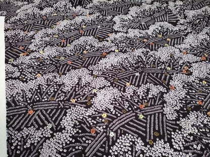平和屋着物●訪問着　総絞り　刺繍　草花文　金彩　正絹　逸品　CAAZ3673yc