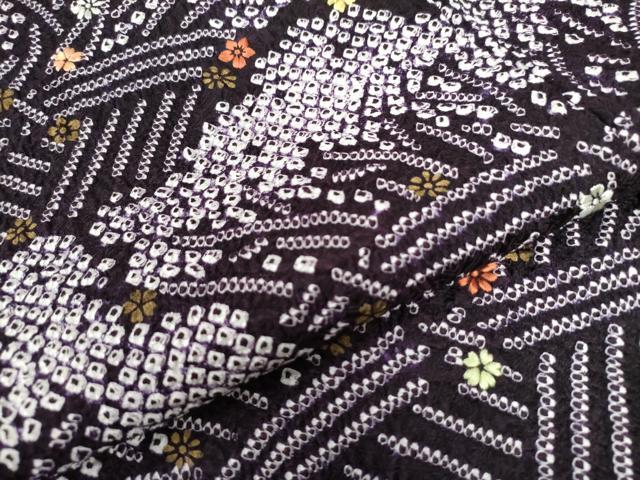 平和屋着物●訪問着　総絞り　刺繍　草花文　金彩　正絹　逸品　CAAZ3673yc