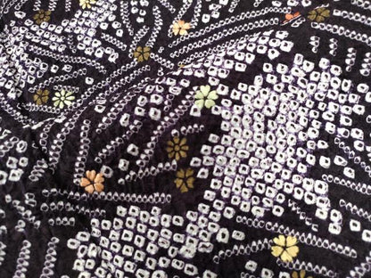 平和屋着物●訪問着　総絞り　刺繍　草花文　金彩　正絹　逸品　CAAZ3673yc