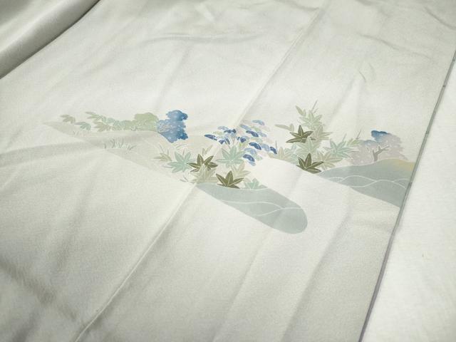 平和屋着物○京友禅伝統工芸士 坂東峰彩 訪問着 田植え 雀