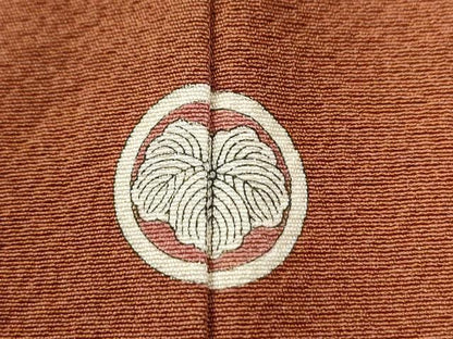 平和屋着物●上質な色無地　作家物　檜皮色　正絹　逸品　CAAZ3683yc