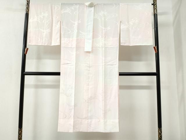 平和屋着物●長襦袢　無双仕立て　雪芝鹿の子竜田川枝花地紋　正絹　逸品　未使用　CAAZ3699yc