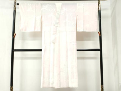 平和屋着物●長襦袢　無双仕立て　雪芝鹿の子竜田川枝花地紋　正絹　逸品　未使用　CAAZ3699yc